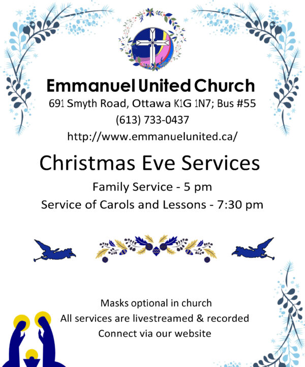 Christmas Eve Family Service at Emmanuel United Church