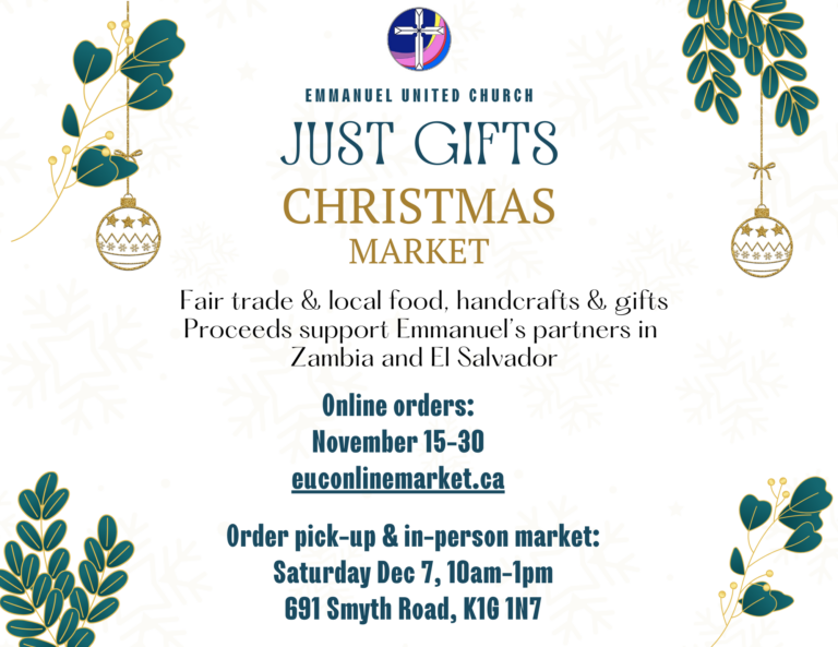 Emmanuel United Church –  Just Gifts Christmas Market